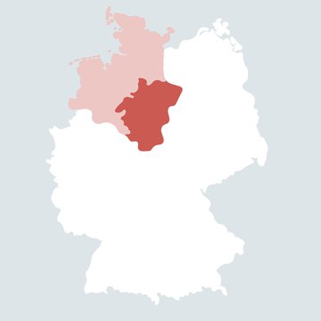 Außendienstkarte Niedersachsen Ost