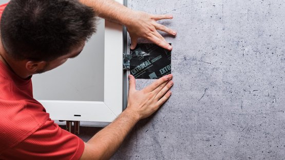 Vorgehängte Fenster