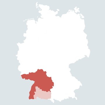 Außendienstgebiet Süd-West: Nordbaden, Baden Württemberg, Südhessen, Pfalz, Saarland, Schwäbische Alb, Oberschwaben Nord und Ost